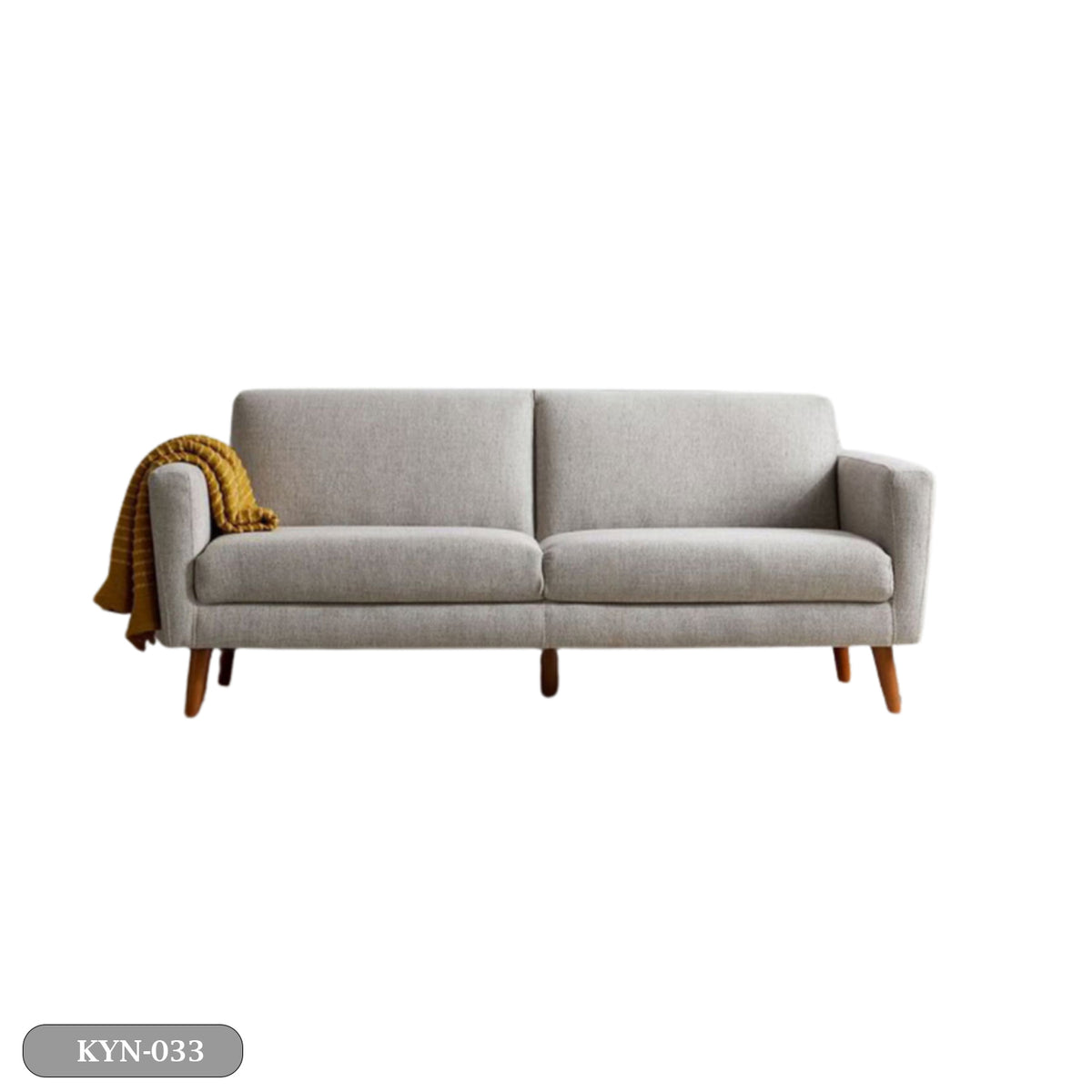 Beech wood sofa with linen or velvet fabric - KYN-033