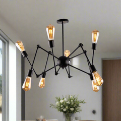 Elegant aluminum chandelier adds luxury to your home.