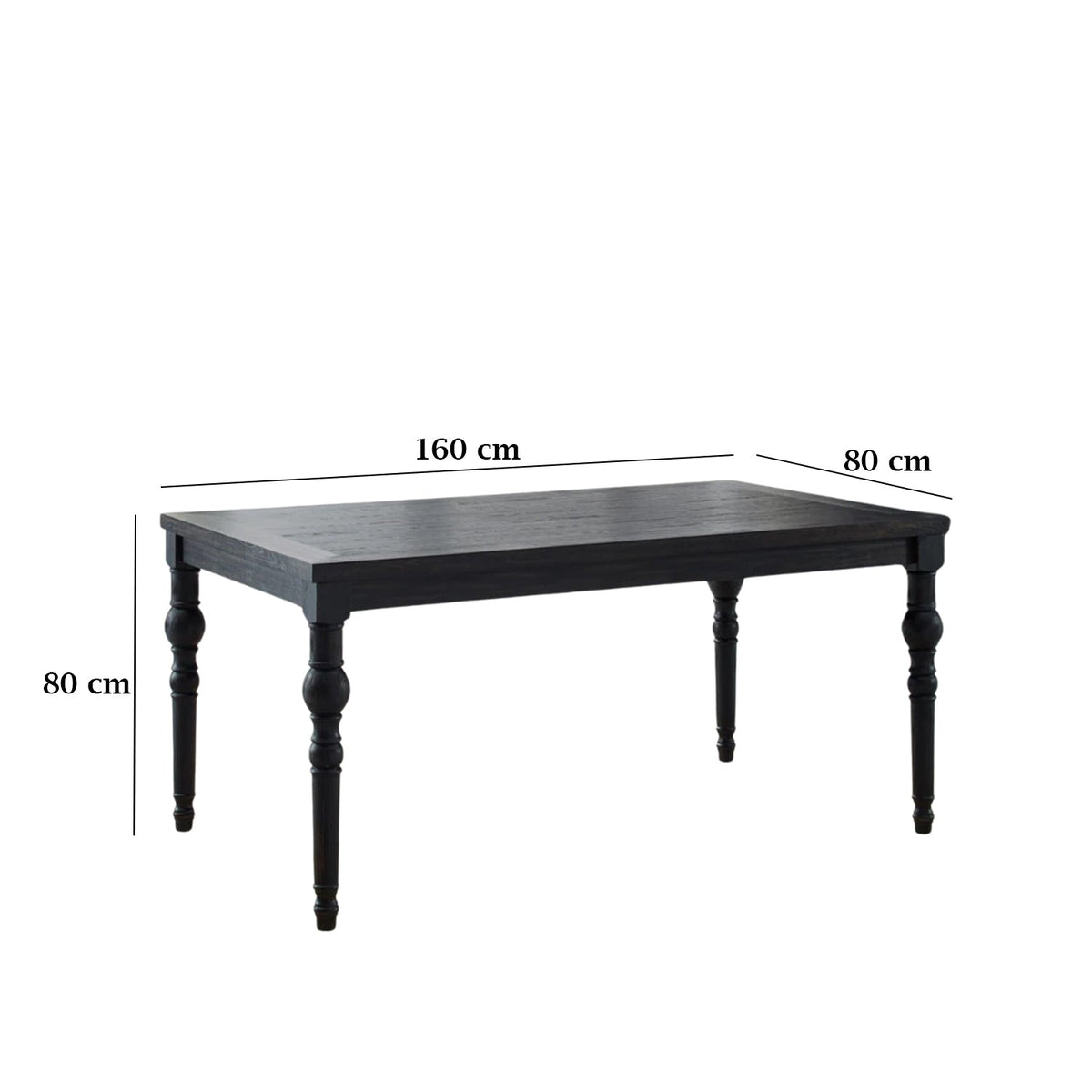 Dining table - 6 pieces of beech wood and high-quality MDF - KYN-164
