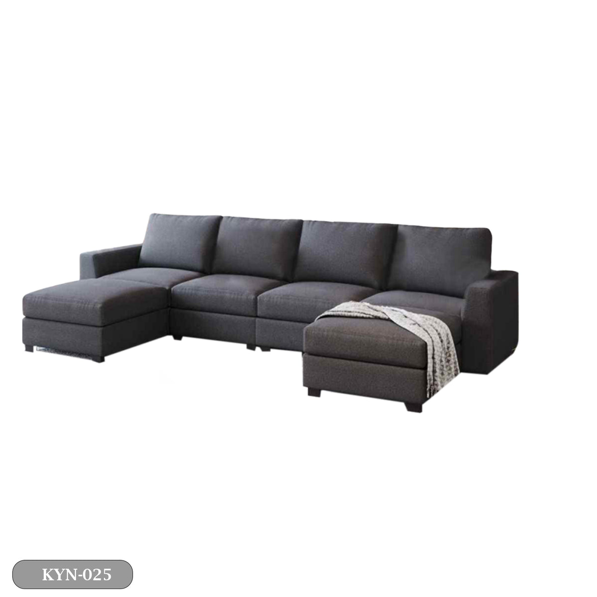 Beech wood corner with linen or velvet fabric - KYN-025
