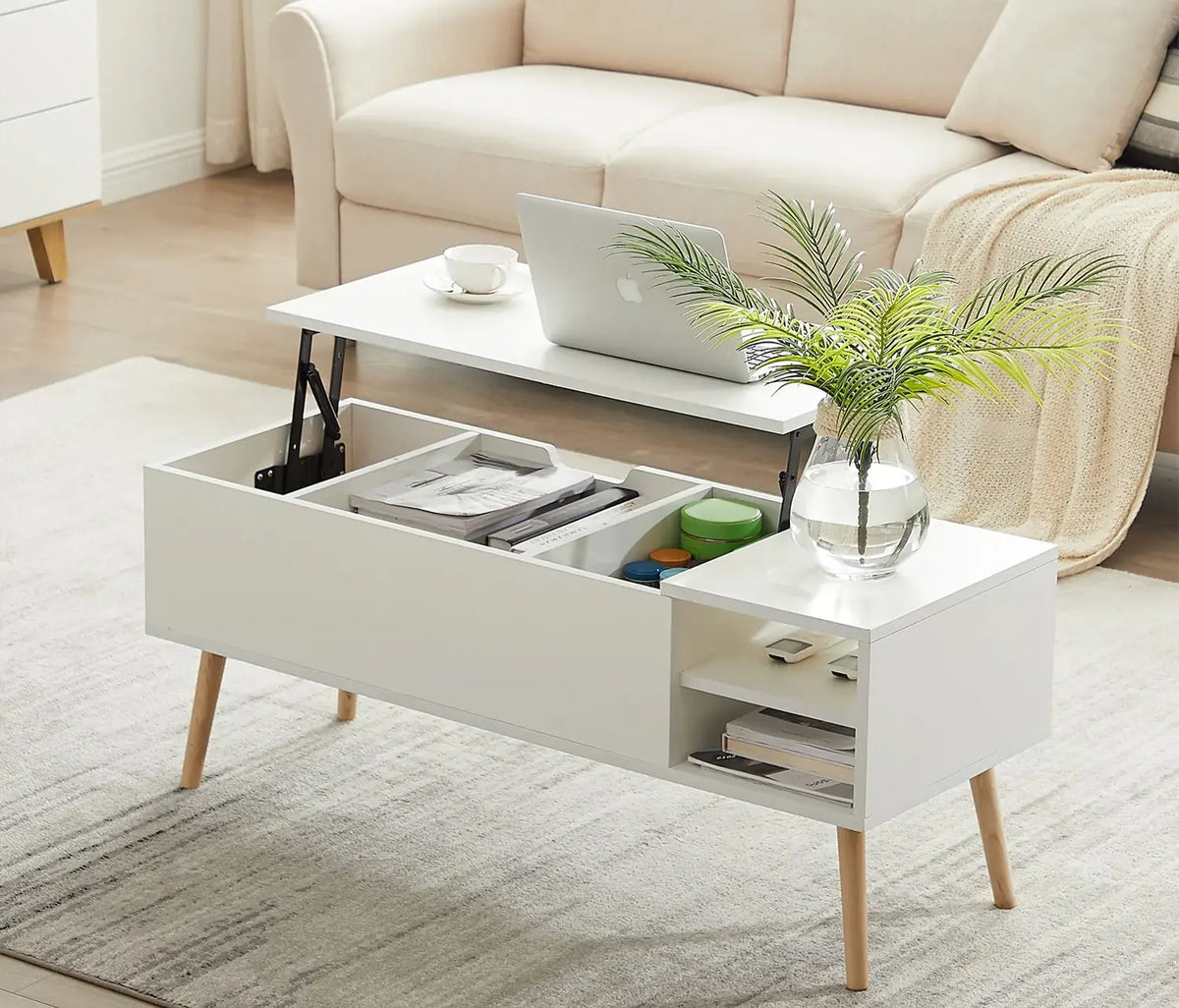 Treated Spanish MDF wood coffee table - OFS-015