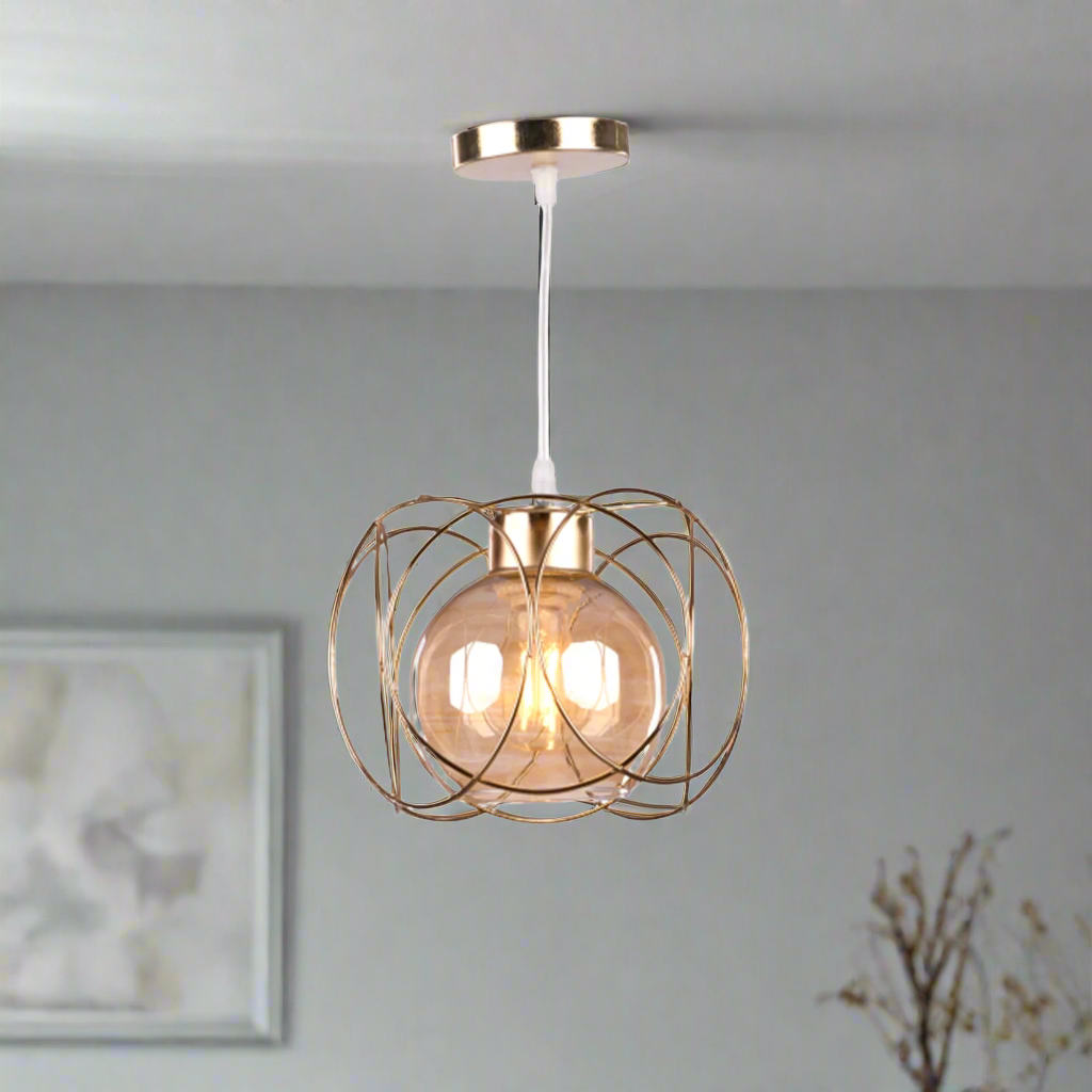 Aluminum and glass chandelier with a luxurious design and a modern touch
