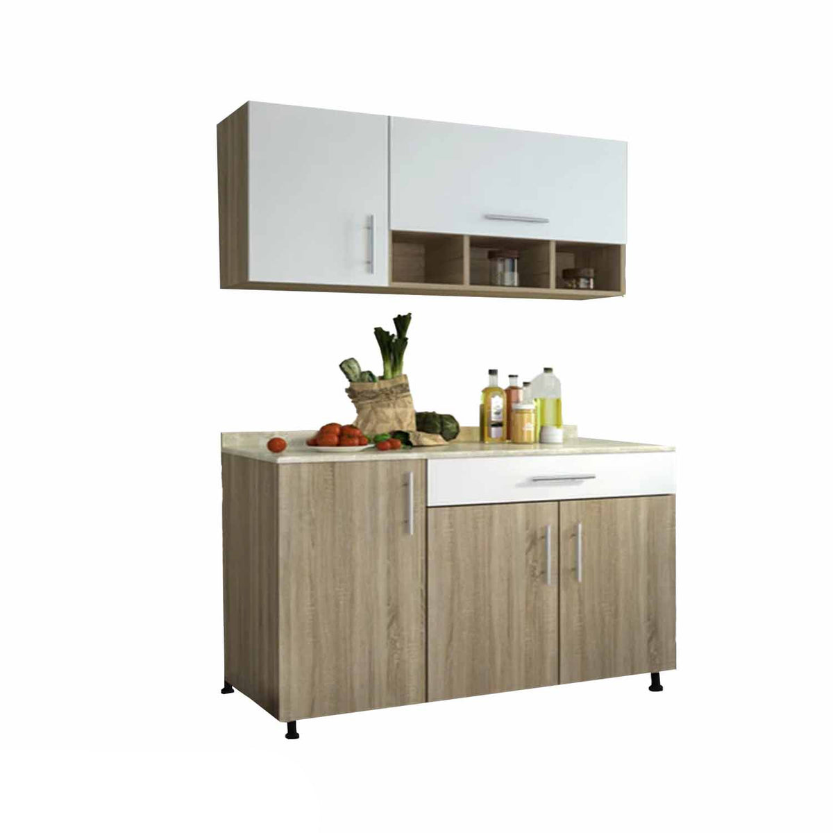Two piece kitchen made of high quality MDF wood - O-SRH-133