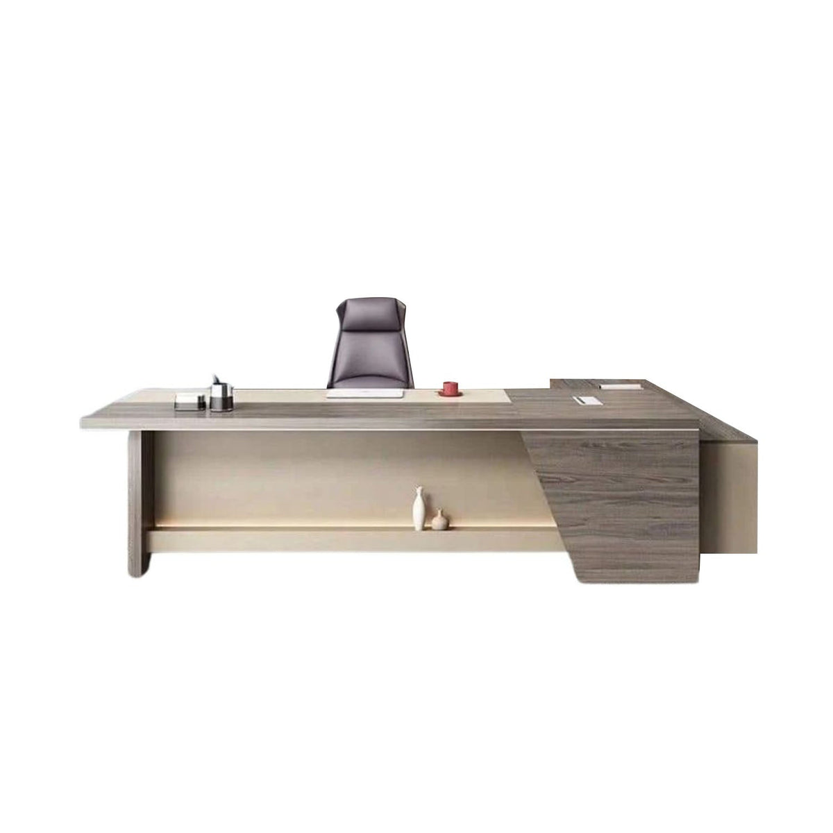 High-quality Spanish MDF wooden manager’s desk – a durable, modern design suited to professional offices – CEM-132