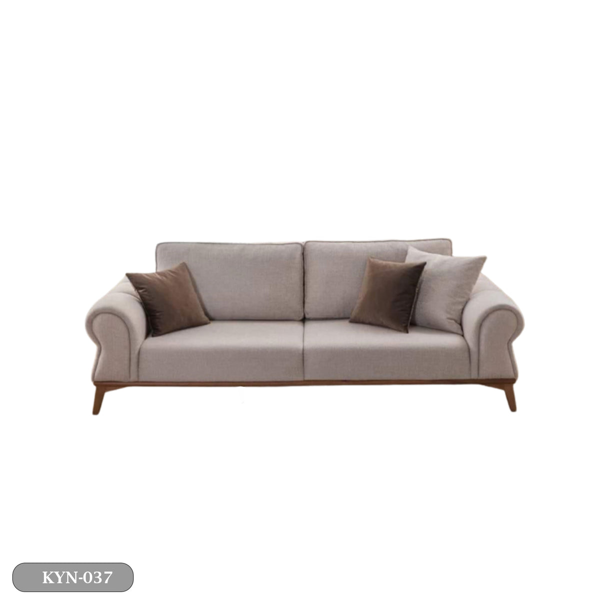 Beech wood sofa with linen or velvet fabric - KYN-037