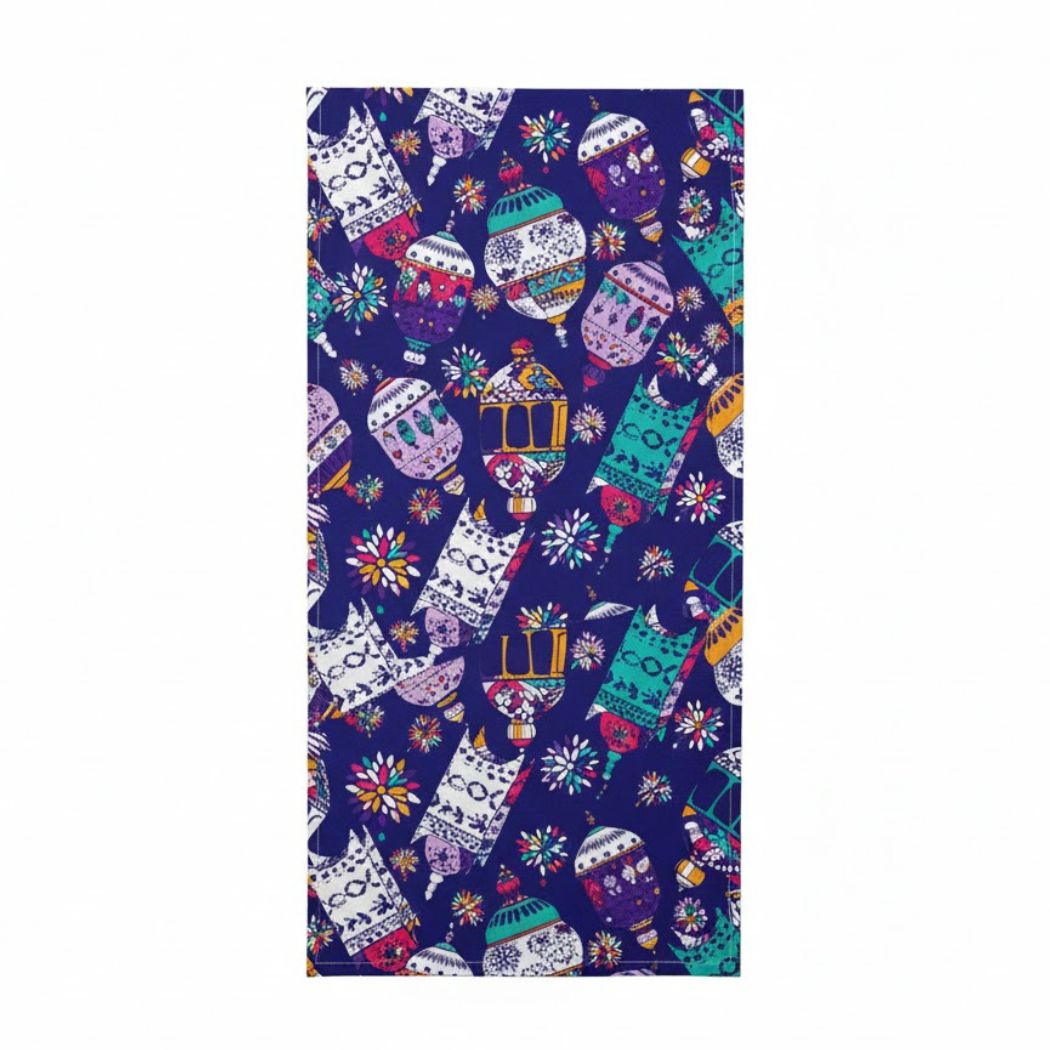 Ramadan Dining Tablecloth Velvet Sabia Imported in Two Sizes – A Touch of Luxury for the Ramadan Table | OS-RAM-112