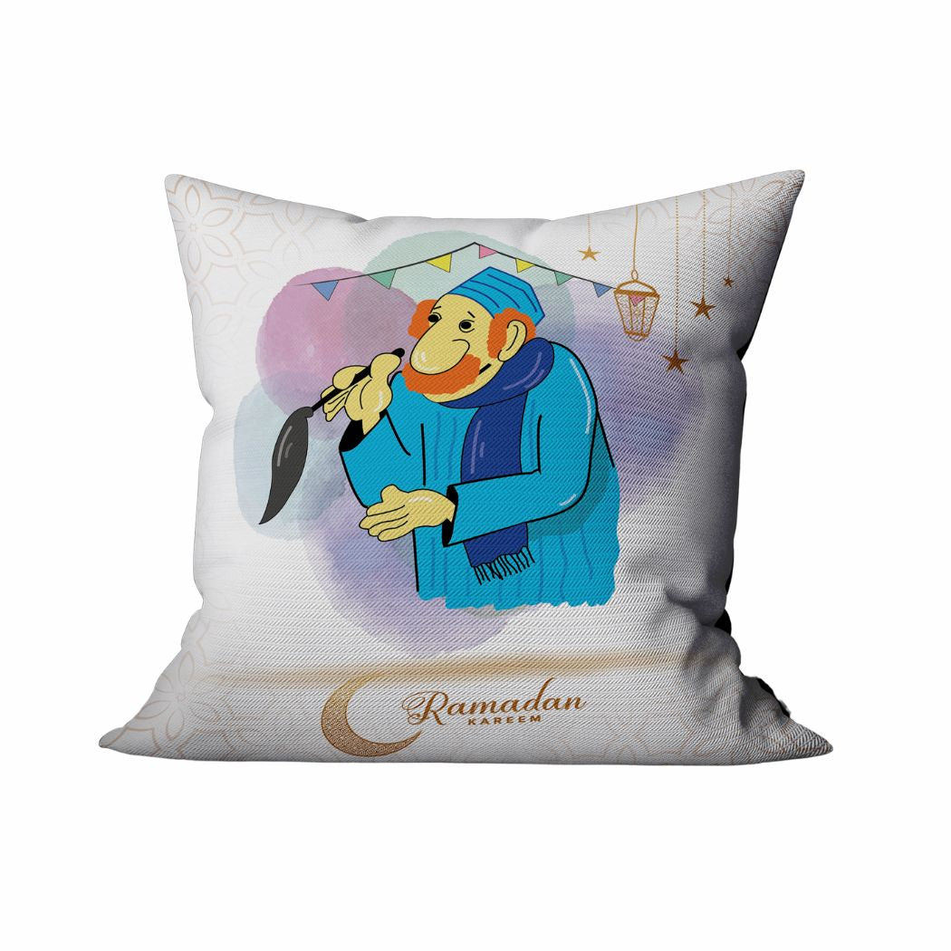 Ramadan Cushion 40×40 cm with Fiber Filling and Zipper – Elegant Ramadan Design | OS-RAM-023