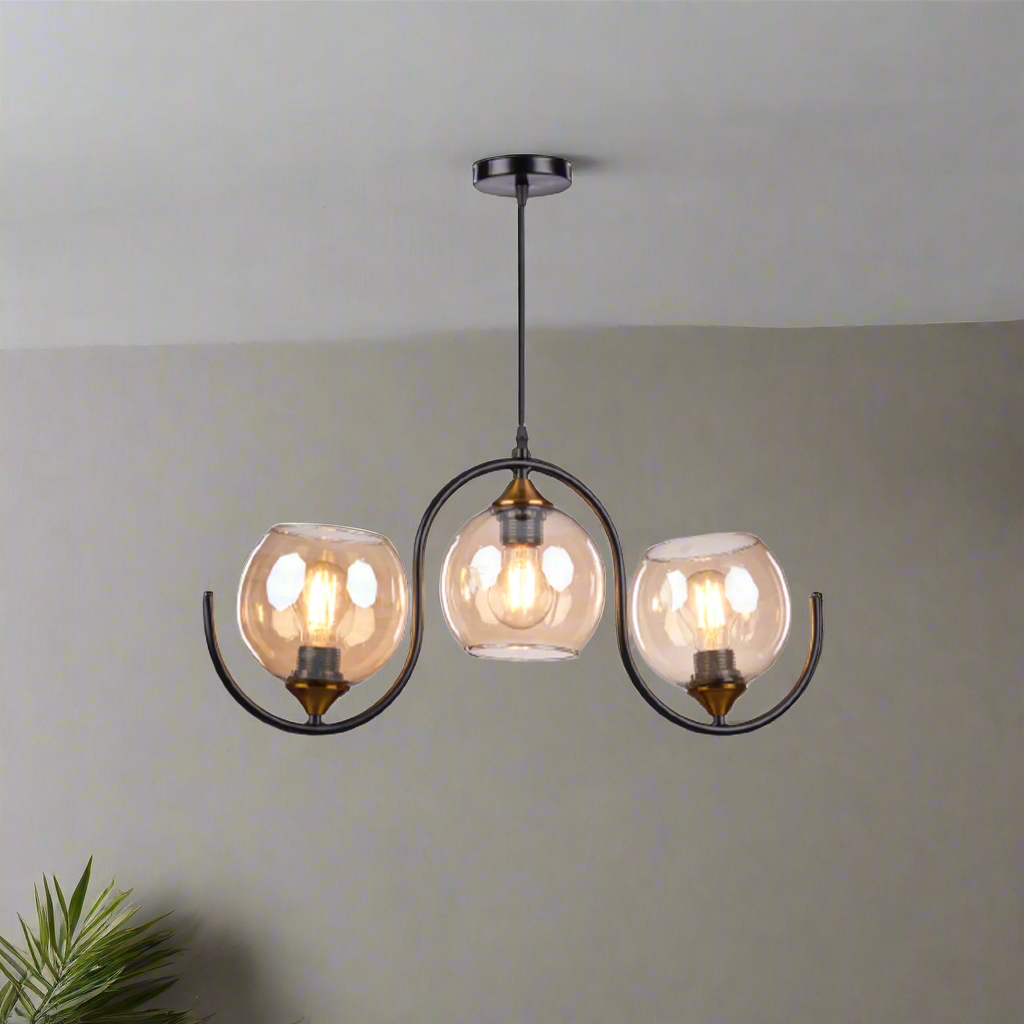 Aluminum chandelier with a luxurious design for elegant and distinctive lighting.