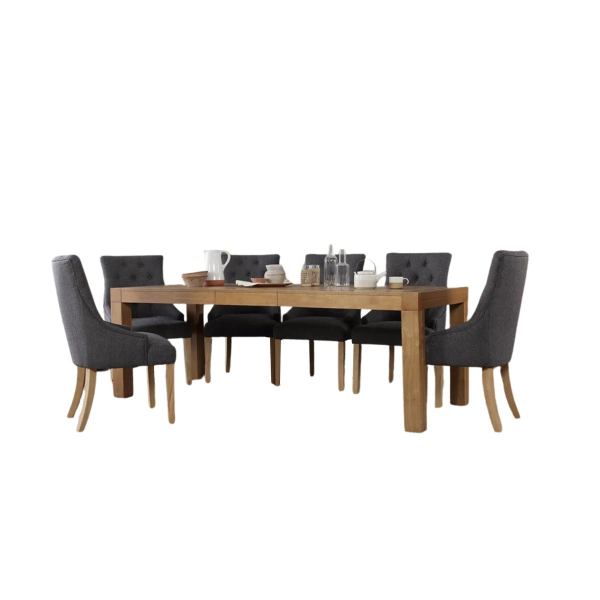 Dining table - 7 pieces of high quality beech wood - KYN-193