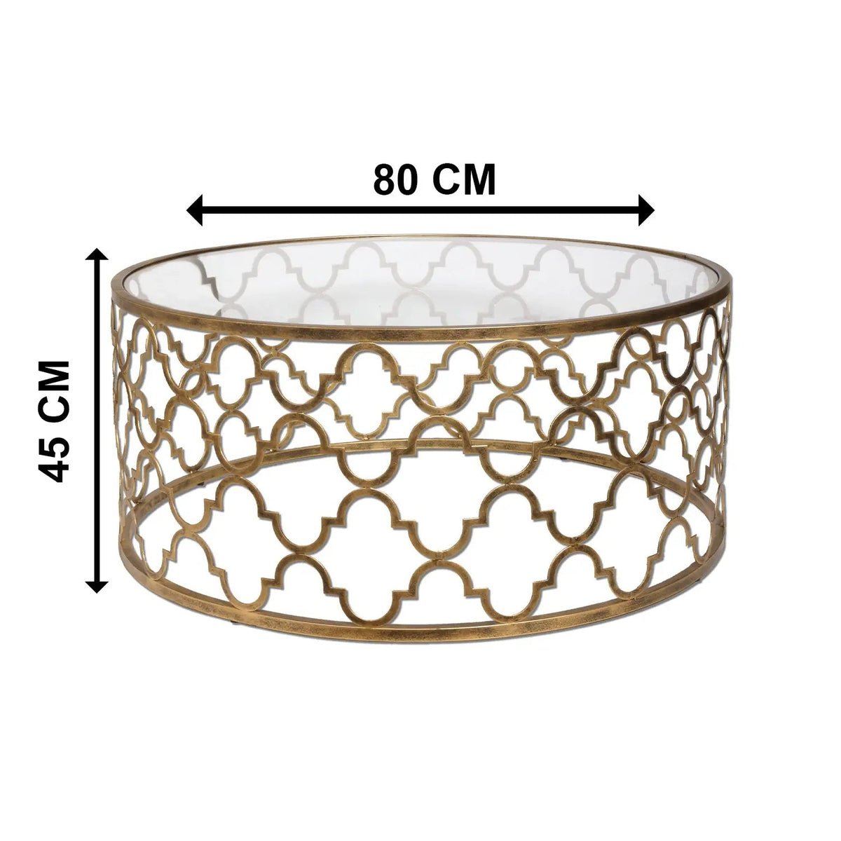 Petra coffee table 80 * 80 glass