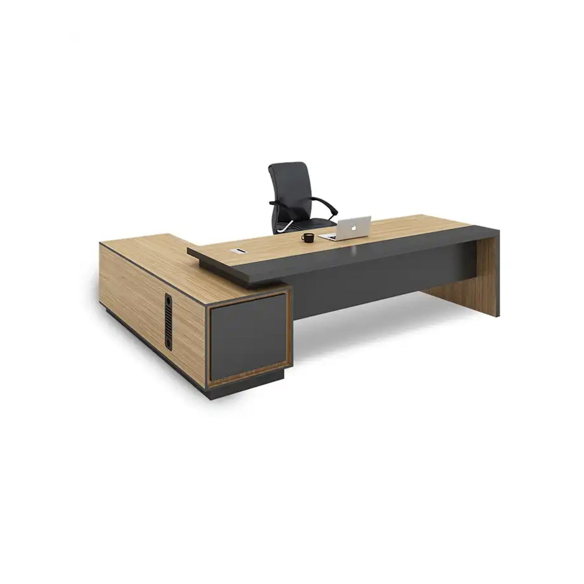 High-quality MDF wooden manager’s desk with a luxurious design – Model HFS-141