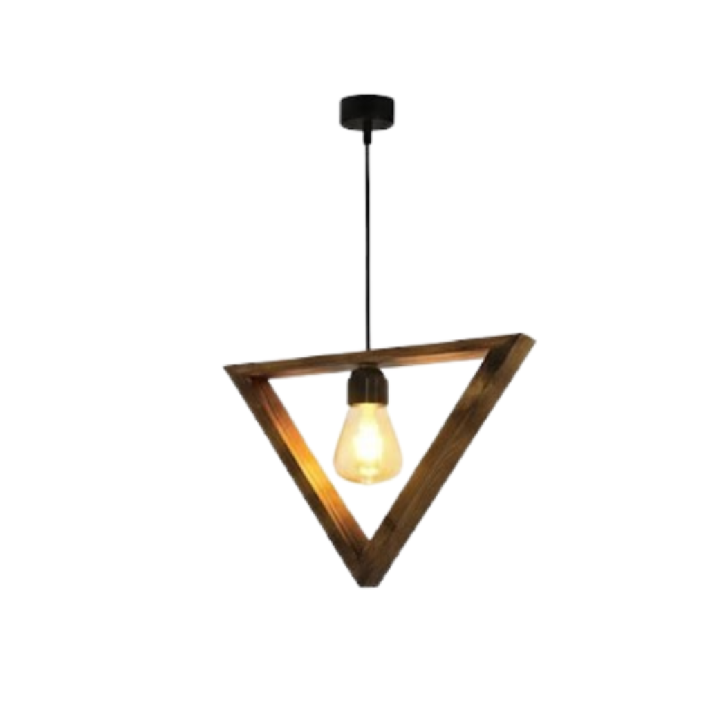 Single Ceiling Pendant Natural Wood Transparent Insulating Coating – Burnt Wood Style – Model SKN-022 from Oscar Furniture