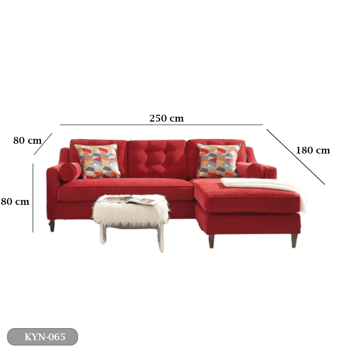 Beech wood sofa and chair with linen or velvet fabric - KYN-065