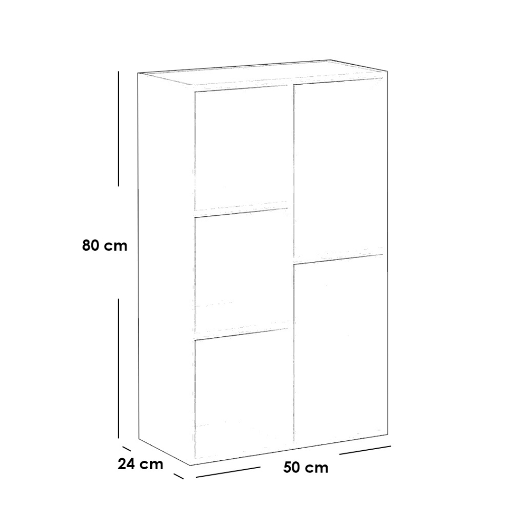 مكتبة أطفال خشب MDF 50×24×80 سم – أنيقة وعملية