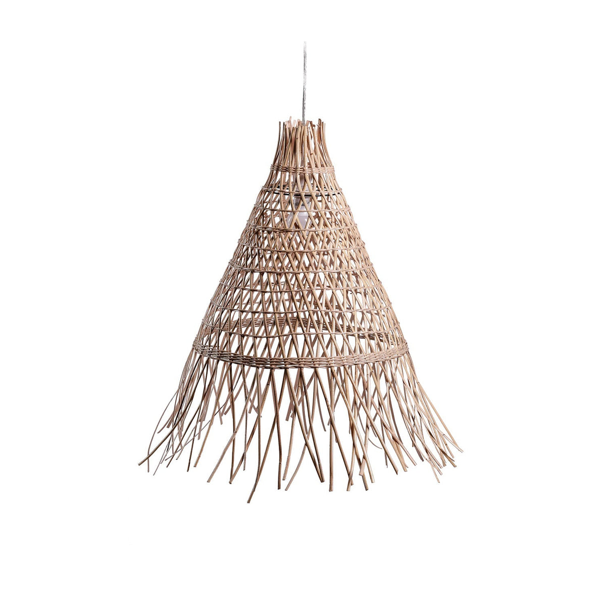 Natural Bamboo Chandelier 30x30cm - HOB-020