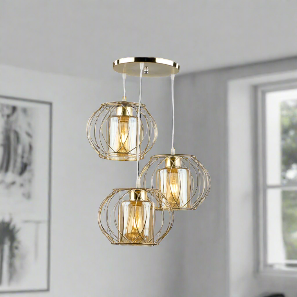 Luxury aluminum chandelier with a modern design