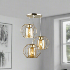 Luxury aluminum chandelier with a modern design