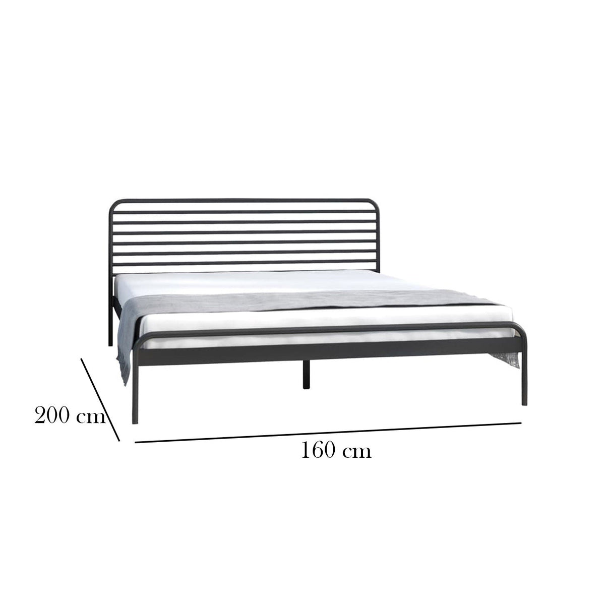 Electrostatic painted iron bed