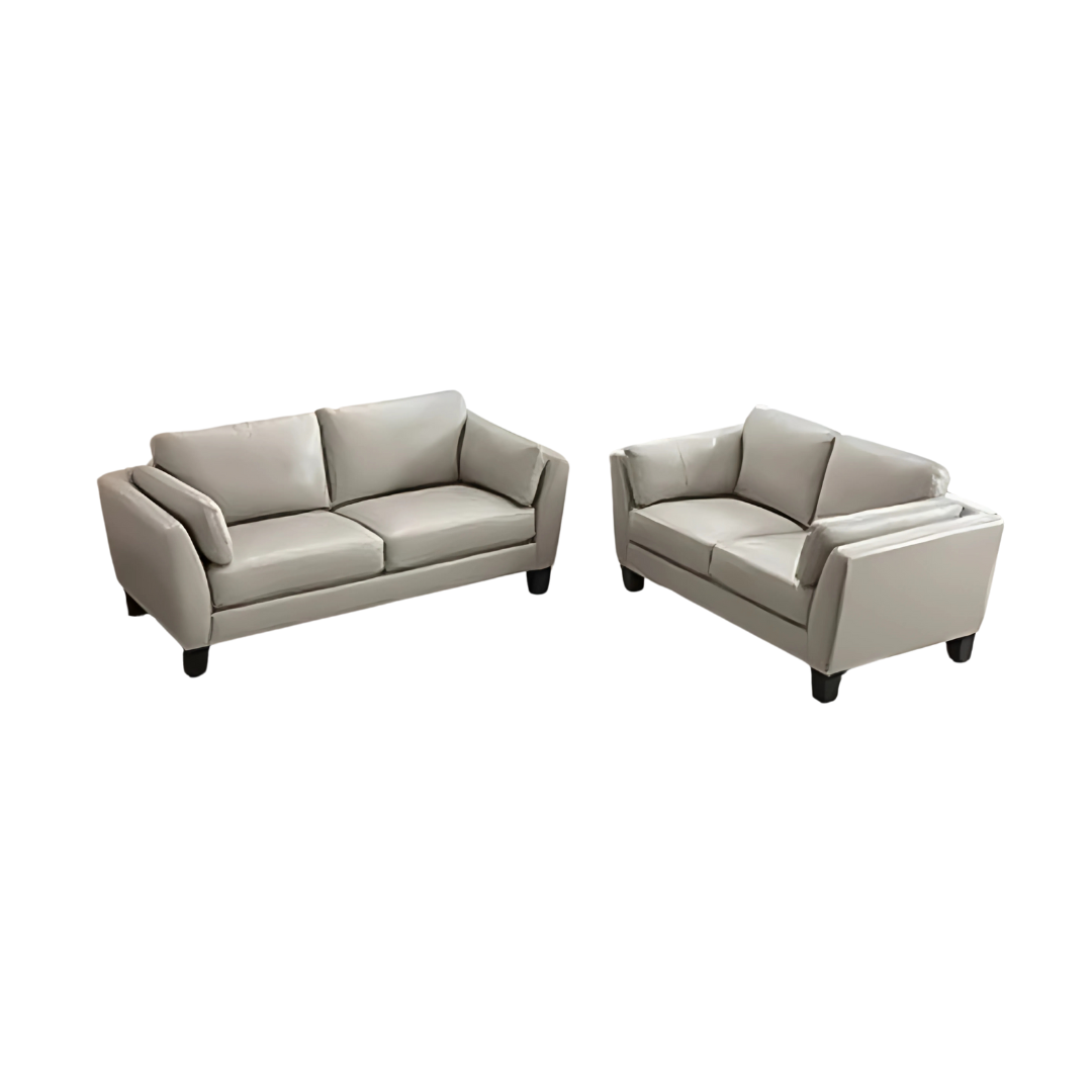 Beech wood sofa set - Koya linen fabric - ENT-048