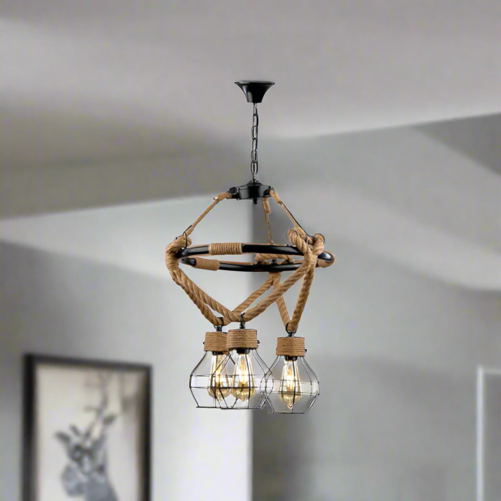 Elegant aluminum chandelier with a sleek modern design