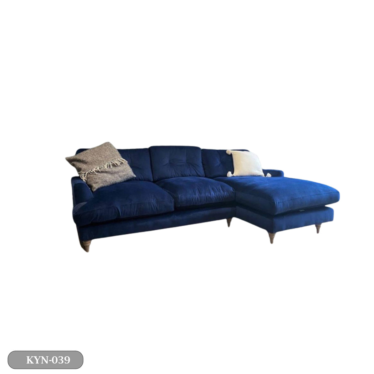 Beech wood corner with linen or velvet fabric - KYN-039