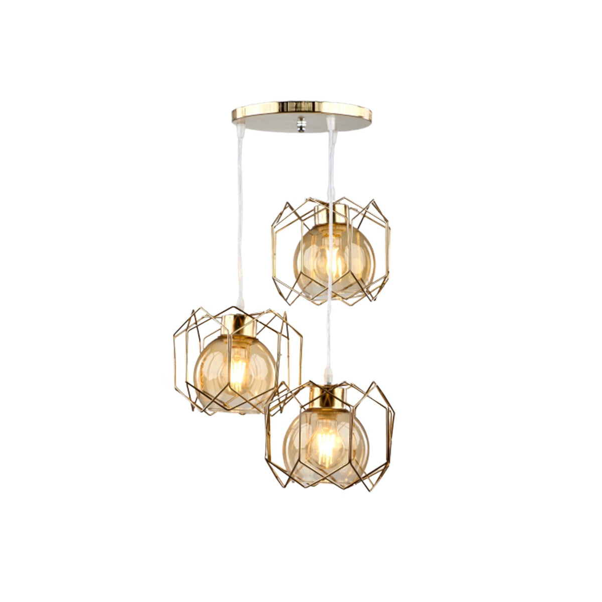 Modern aluminum chandelier with a perfectly designed space