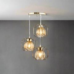 Modern aluminum chandelier with a perfectly designed space