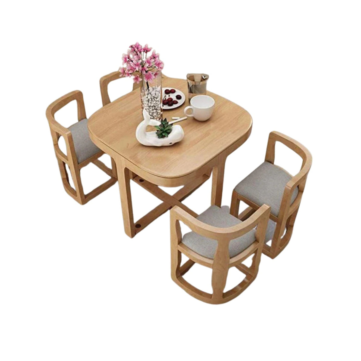 Dining table - 5 pieces of high quality beech wood - KYN-191