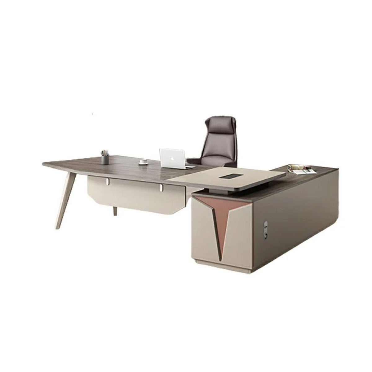 High-quality Spanish MDF wooden manager’s desk – a durable modern design suitable for professional offices – CEM-129