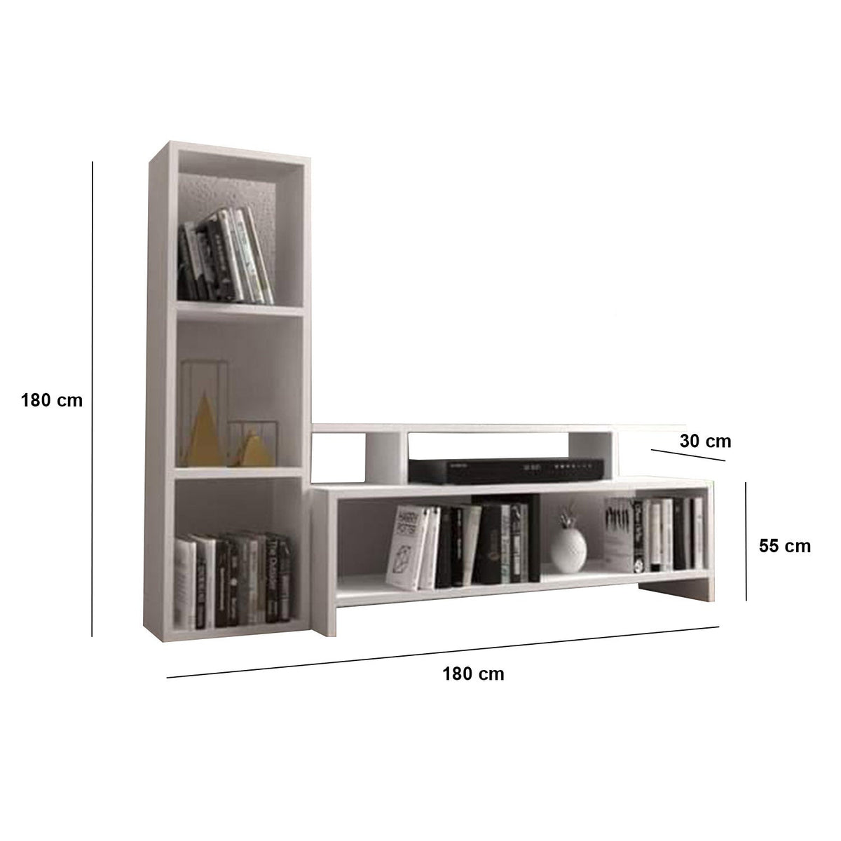 ترابيزة تليفزيون مع وحدات اضافية خشب MDF عالي الجودة - HFS-004