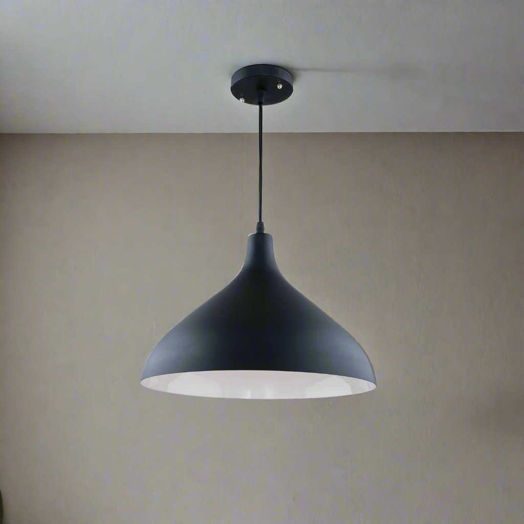 Small aluminum chandelier with elegant lighting