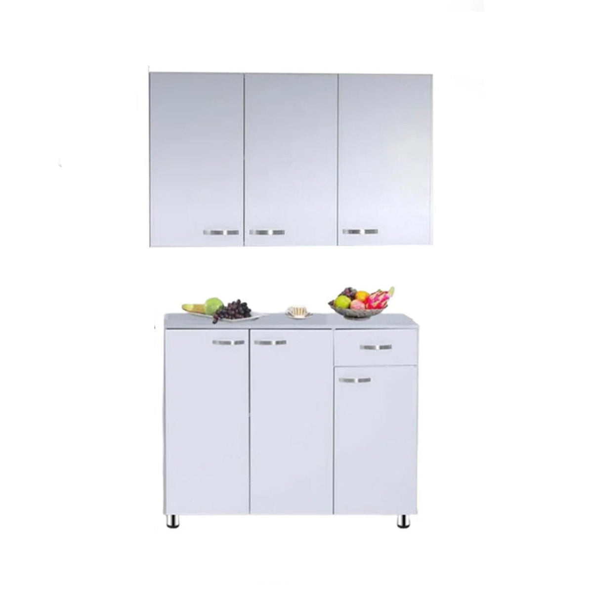Two-piece kitchen with wood countertops and MDF wood - KYN-005