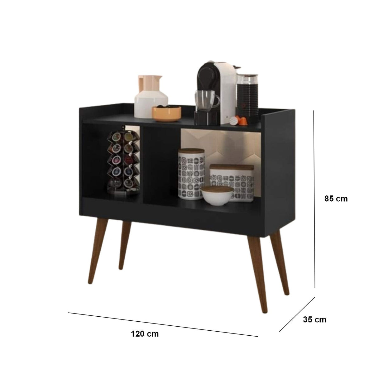 كوفي كورنر مودرن خشب MDF - 120 × 35 × 85 سم