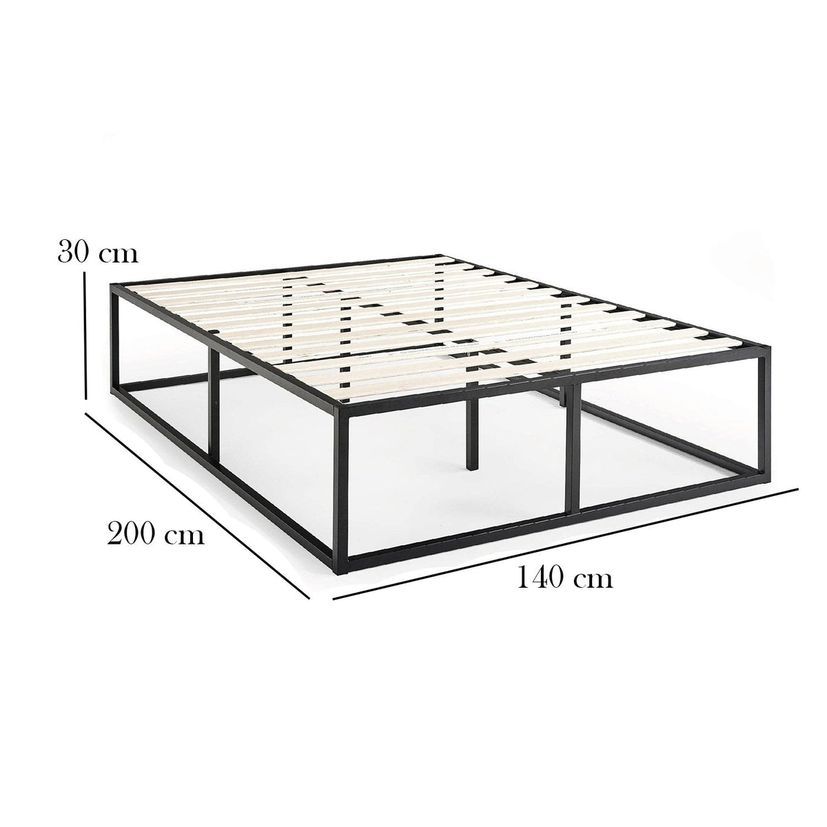 Iron bed with electrostatic paint
