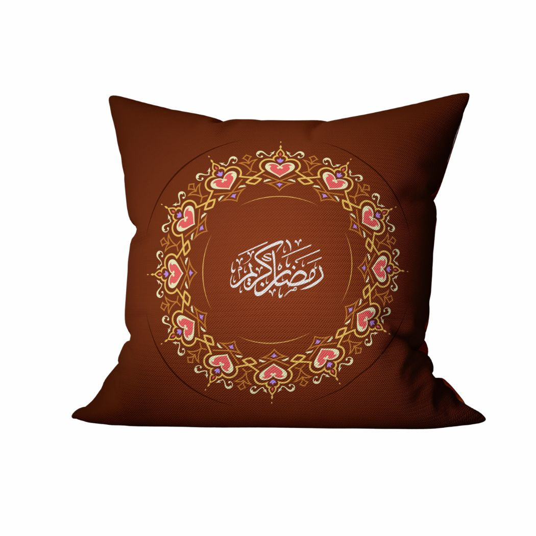 Ramadan Cushion 40×40 cm with Fiber Filling and Zipper – Elegant Ramadan Design | OS-RAM-038