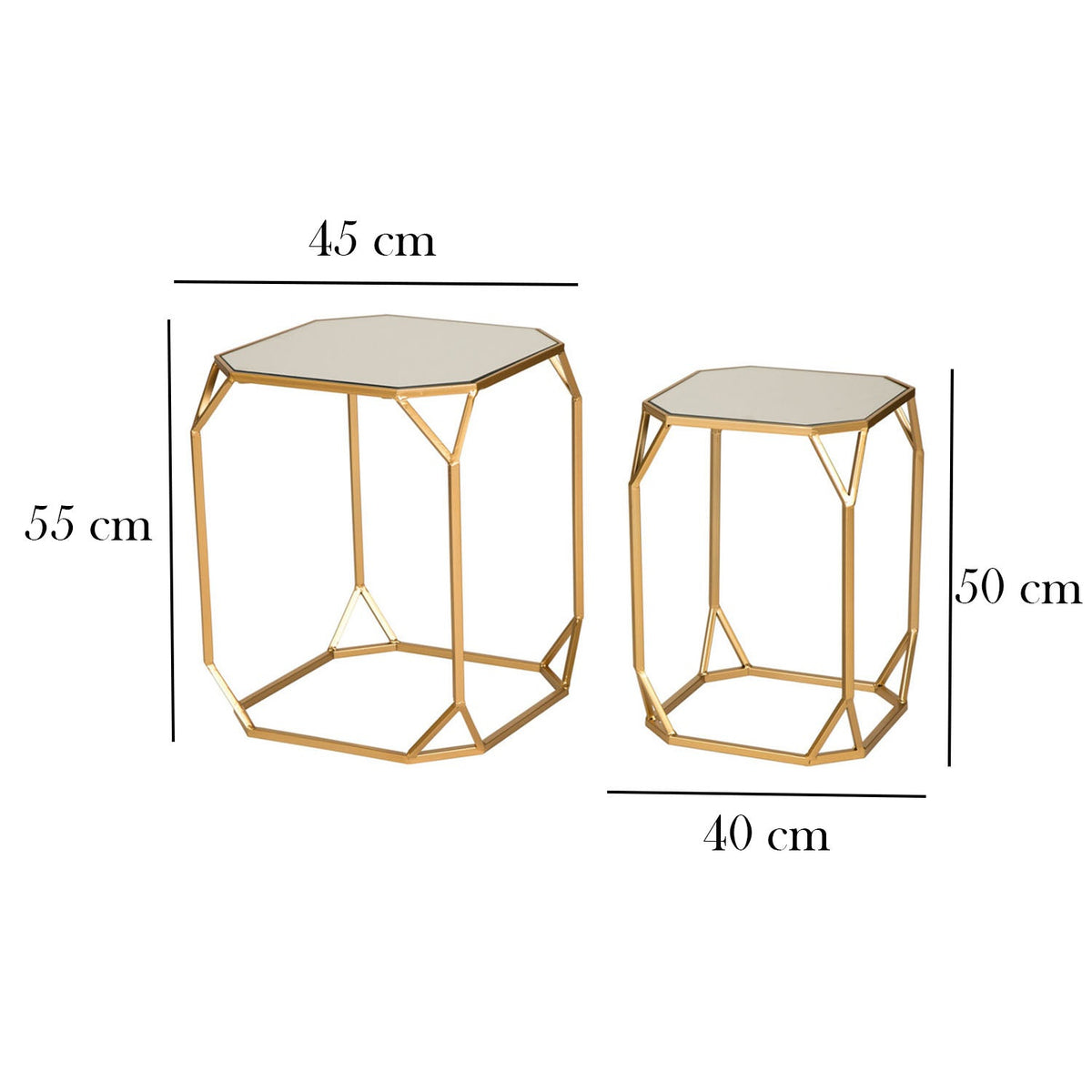 Barneria side table, iron, electrostatic paint