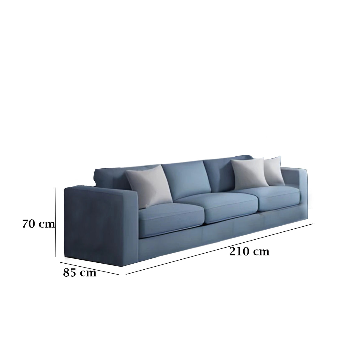 Beech wood sofa set - velor fabric - ENT-038
