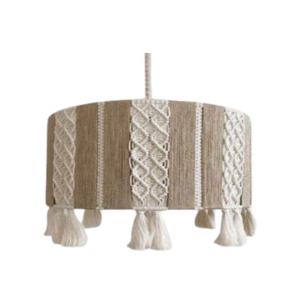 Burlap Chandelier – Elegant Handmade Design for Warm and Modern Lighting - HOB-054