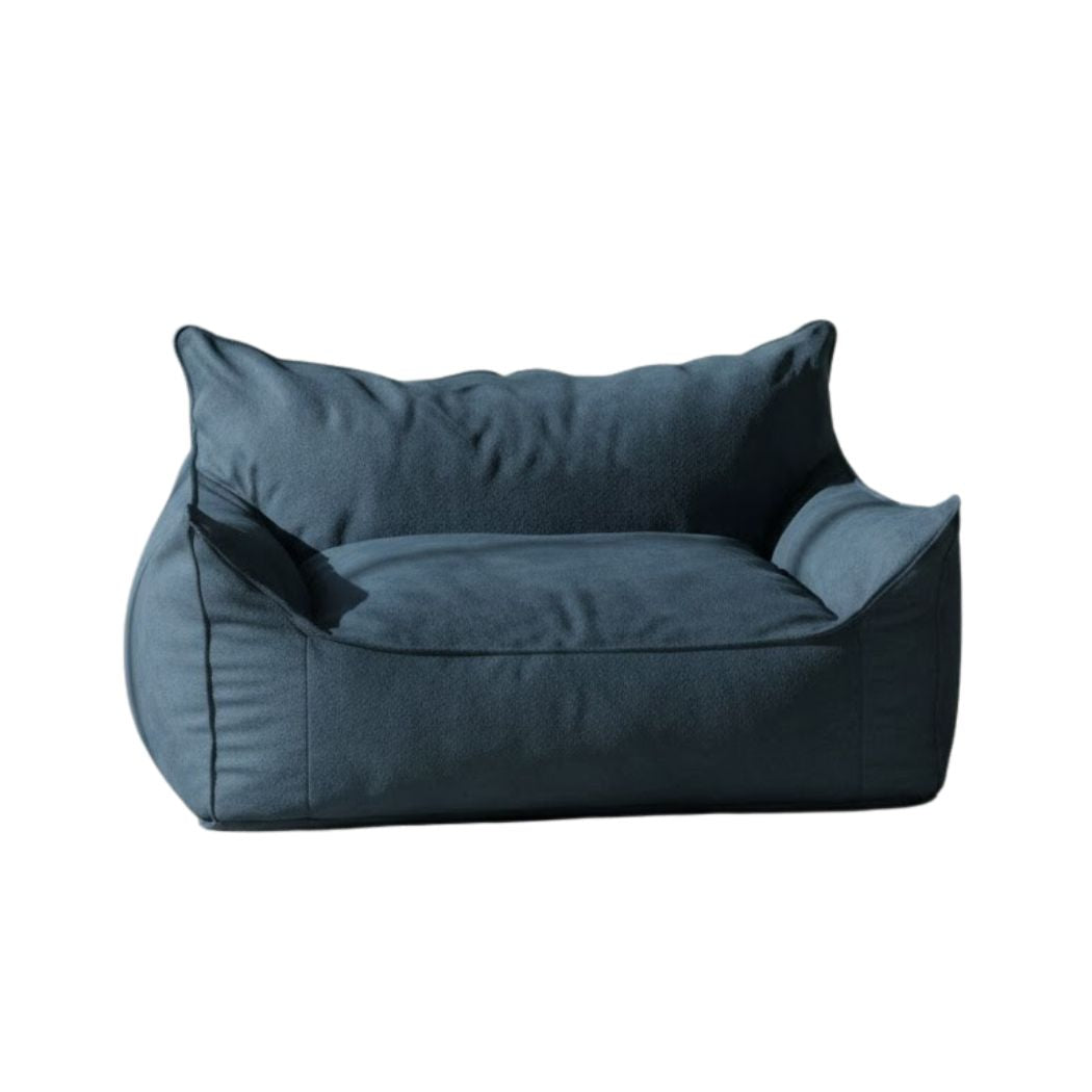 Very distinctive bean bag sofa in Sabia fabric in navy blue ELH-062