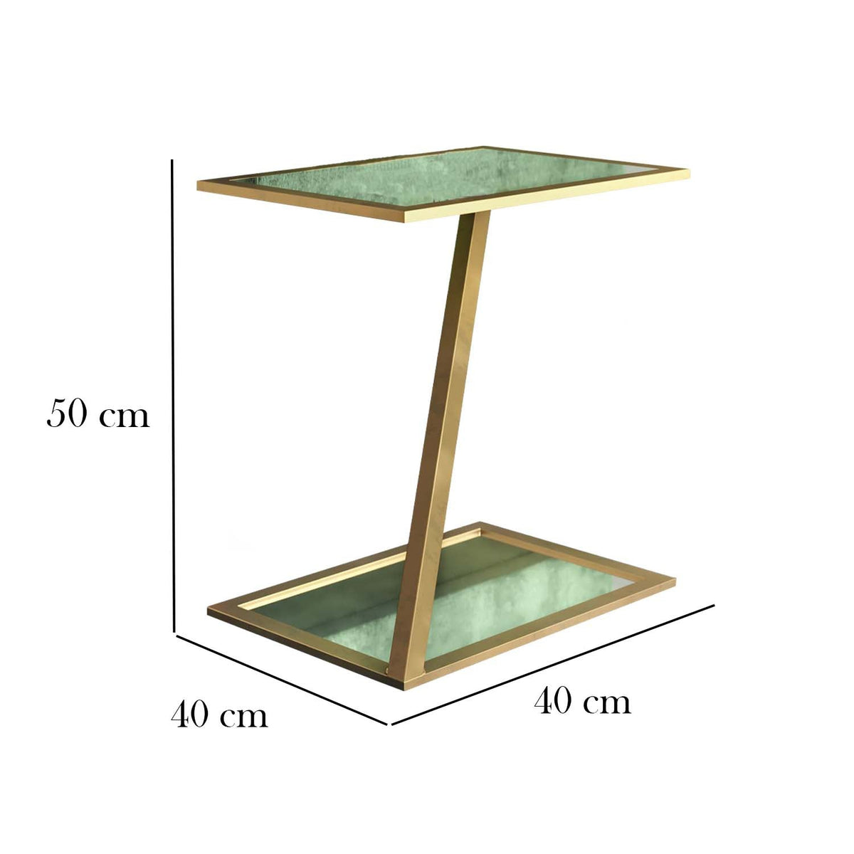 Adriana side table 50 * 40 glass