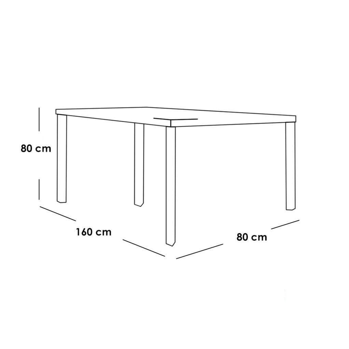 Dining table - 6 pieces of high quality beech wood - KYN-169