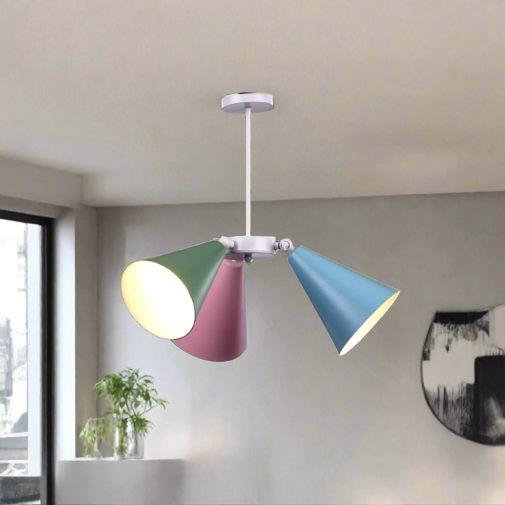 Aluminum chandelier with a modern and elegant design