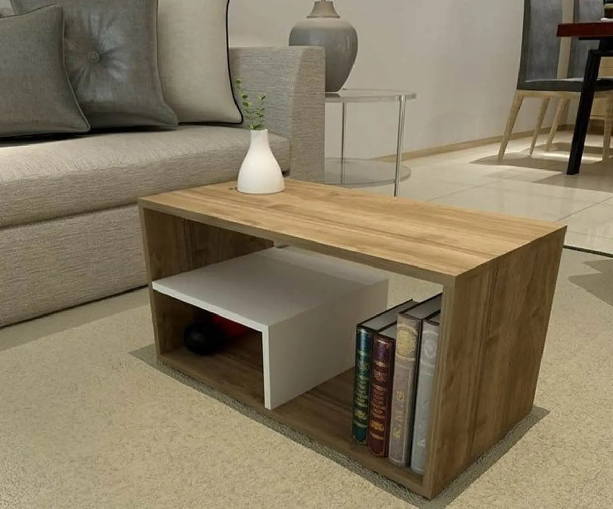 ماجولا ترابيزة قهوة مع رف 80 * 40 خشب MDF