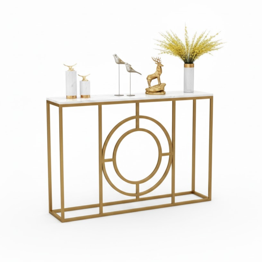 ELET-002 Wheel Console – Electrostatic Iron with Marble in Modern Design