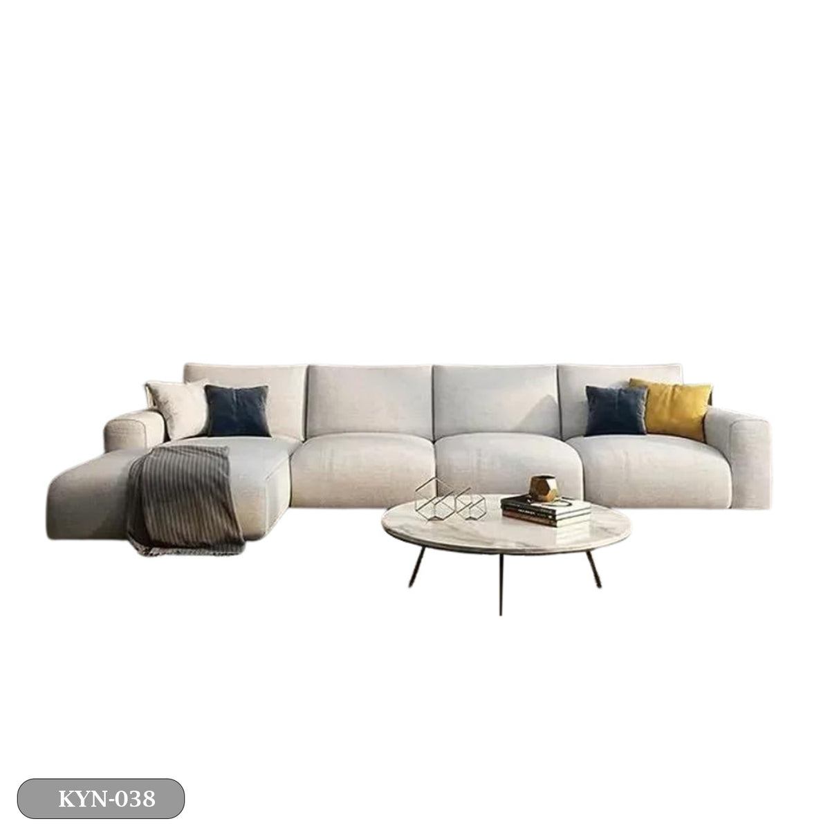 Beech wood corner with linen or velvet fabric - KYN-038