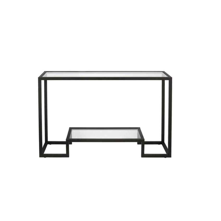 Steel coated console – 6 mm transparent glass surface – modern elegant design – model ZSL-040
