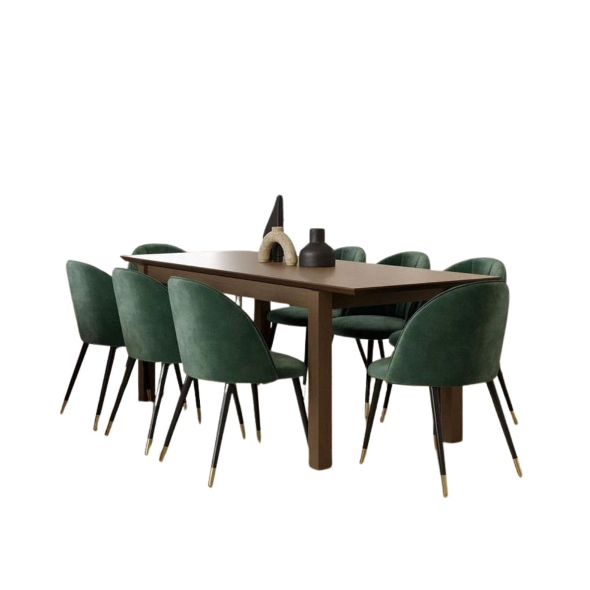 Dining table - 9 pieces of beech wood - natural countertop - KYN-198