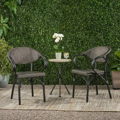 Set of 2 Restaurant and Café Chairs, Electrostatic Powder-Coated Iron × Imported Mesh Black – Durable Modern Design – Size 55×50×85 cm