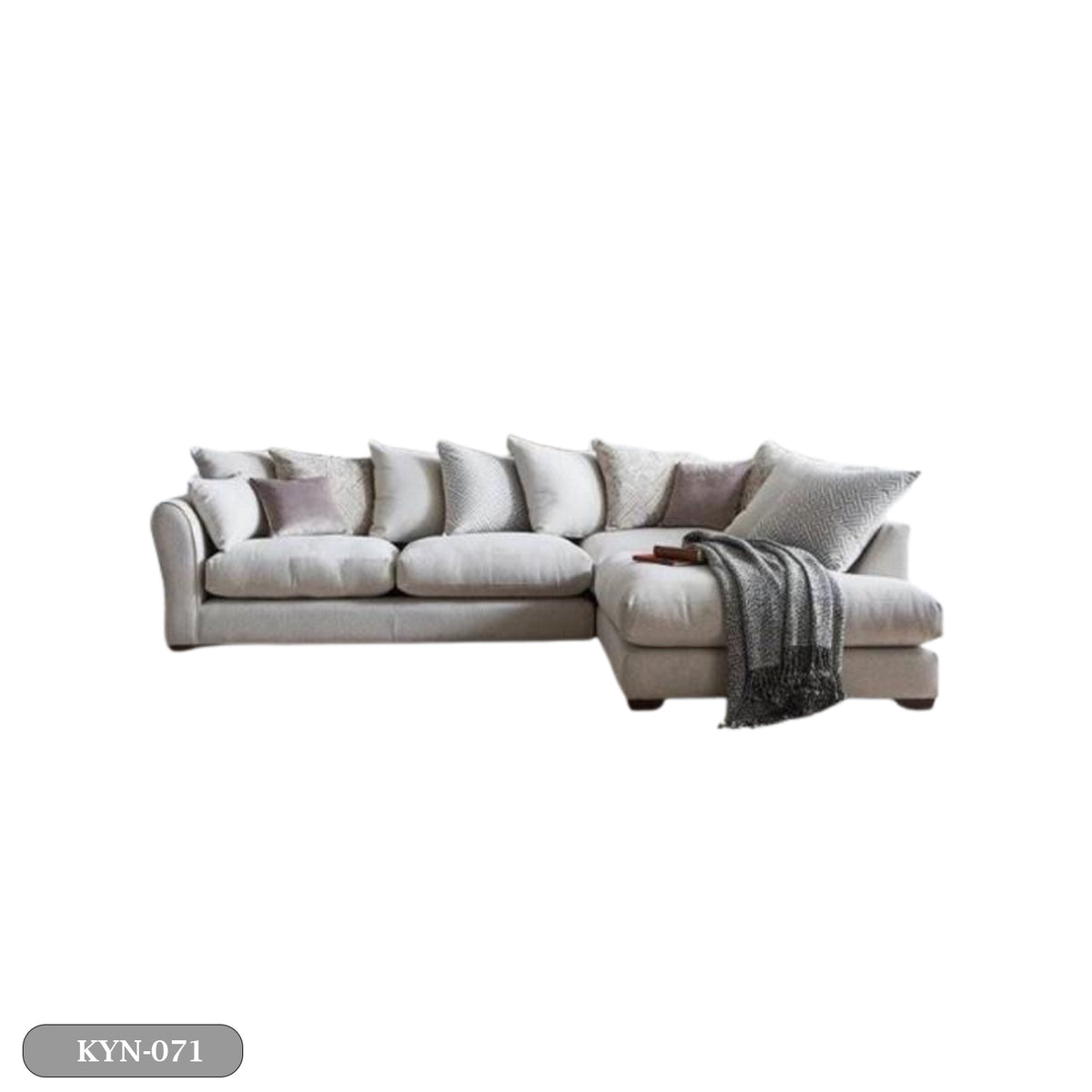 Beech wood corner with linen or velvet fabric - KYN-071