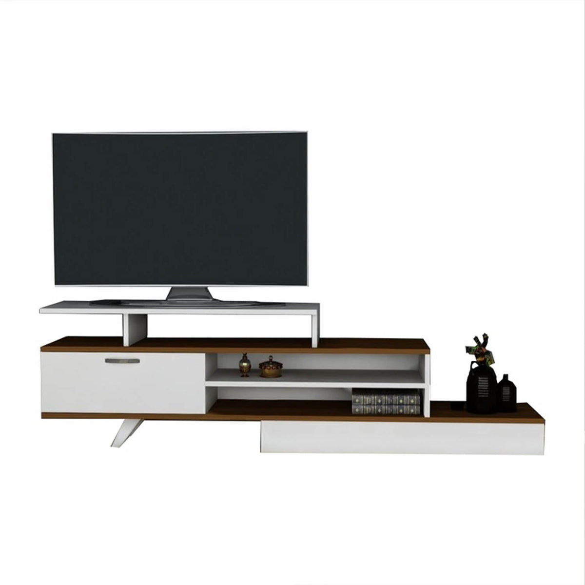 Alecta TV unit with 2 upper shelves, 180 * 52 MDF wood